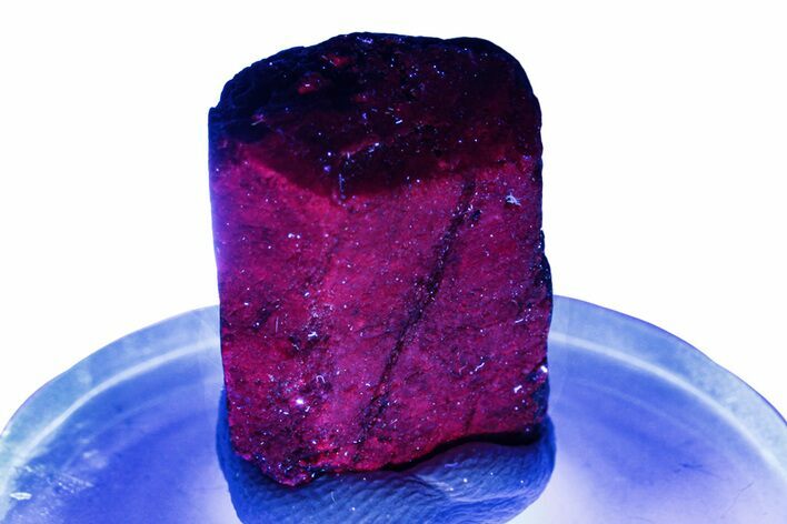 Highly Fluorescent Ruby Crystal - India #249701